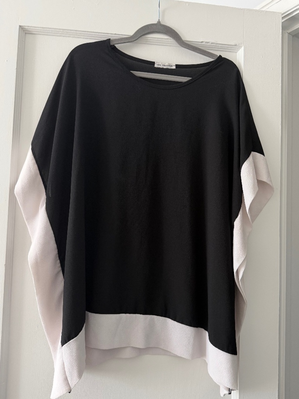 Black with White Trim Tunic/Swim Cover Up
